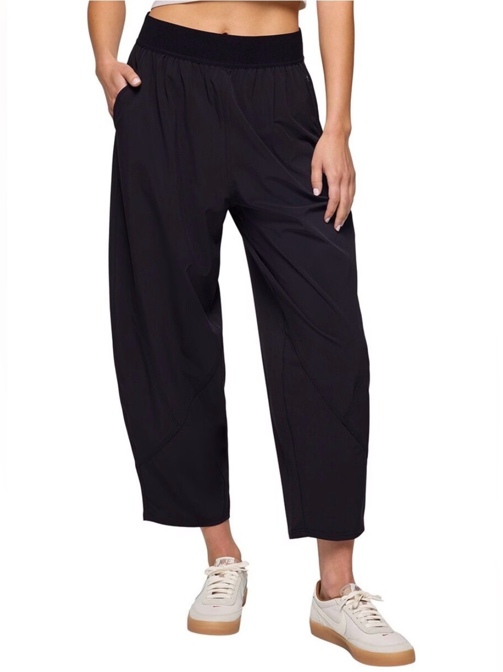 Prana Black Wide-Leg Women's Pants with Elastic Waist - NWOT